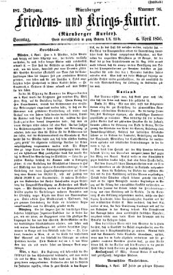 Nürnberger Friedens- und Kriegs-Kurier Sonntag 6. April 1856