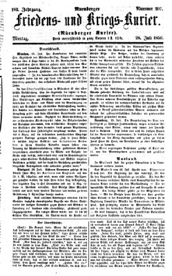 Nürnberger Friedens- und Kriegs-Kurier Montag 28. Juli 1856