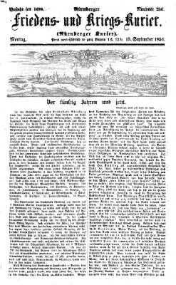 Nürnberger Friedens- und Kriegs-Kurier Montag 15. September 1856