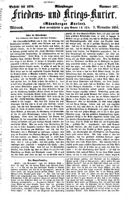 Nürnberger Friedens- und Kriegs-Kurier Mittwoch 5. November 1856