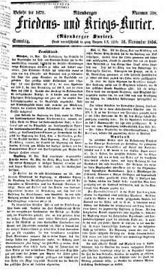 Nürnberger Friedens- und Kriegs-Kurier Sonntag 16. November 1856