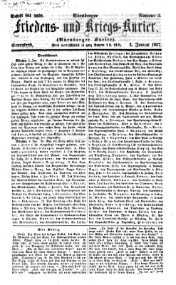 Nürnberger Friedens- und Kriegs-Kurier Samstag 3. Januar 1857