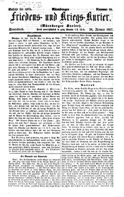 Nürnberger Friedens- und Kriegs-Kurier Samstag 24. Januar 1857
