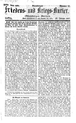 Nürnberger Friedens- und Kriegs-Kurier Dienstag 27. Januar 1857