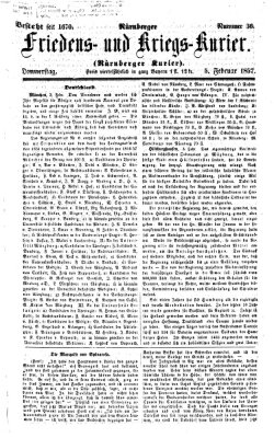 Nürnberger Friedens- und Kriegs-Kurier Donnerstag 5. Februar 1857