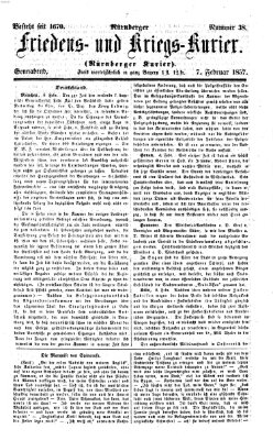 Nürnberger Friedens- und Kriegs-Kurier Samstag 7. Februar 1857