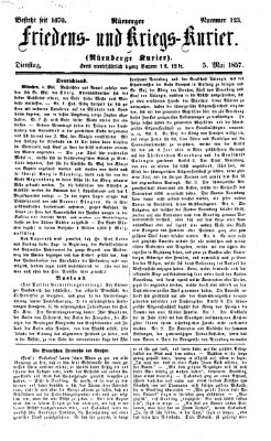 Nürnberger Friedens- und Kriegs-Kurier Dienstag 5. Mai 1857