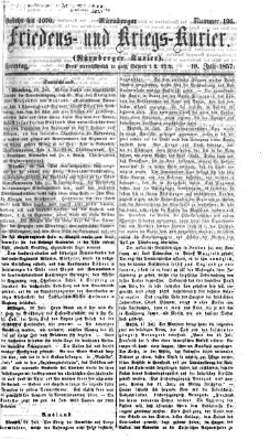 Nürnberger Friedens- und Kriegs-Kurier Sonntag 19. Juli 1857