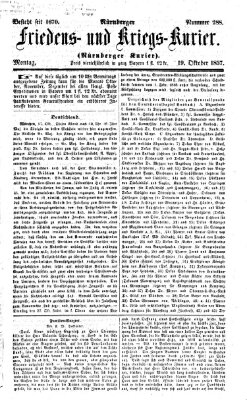 Nürnberger Friedens- und Kriegs-Kurier Montag 19. Oktober 1857