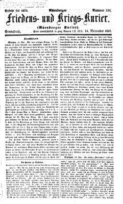 Nürnberger Friedens- und Kriegs-Kurier Samstag 14. November 1857