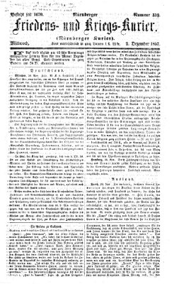 Nürnberger Friedens- und Kriegs-Kurier Mittwoch 2. Dezember 1857