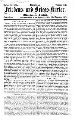Nürnberger Friedens- und Kriegs-Kurier Samstag 19. Dezember 1857