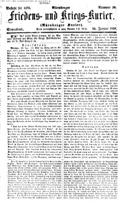 Nürnberger Friedens- und Kriegs-Kurier Samstag 30. Januar 1858