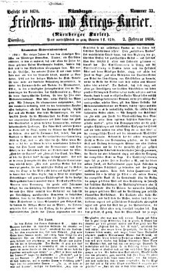 Nürnberger Friedens- und Kriegs-Kurier Dienstag 2. Februar 1858