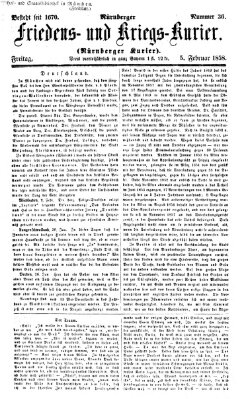 Nürnberger Friedens- und Kriegs-Kurier Freitag 5. Februar 1858