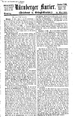 Nürnberger Kurier (Nürnberger Friedens- und Kriegs-Kurier) Sonntag 23. Mai 1858