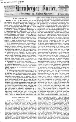 Nürnberger Kurier (Nürnberger Friedens- und Kriegs-Kurier) Donnerstag 3. Juni 1858