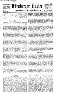 Nürnberger Kurier (Nürnberger Friedens- und Kriegs-Kurier) Freitag 2. Juli 1858