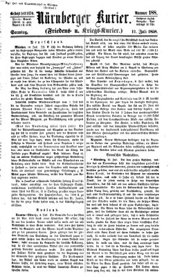 Nürnberger Kurier (Nürnberger Friedens- und Kriegs-Kurier) Sonntag 11. Juli 1858