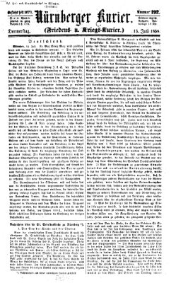 Nürnberger Kurier (Nürnberger Friedens- und Kriegs-Kurier) Donnerstag 15. Juli 1858