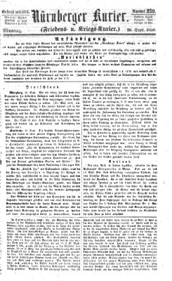 Nürnberger Kurier (Nürnberger Friedens- und Kriegs-Kurier) Montag 20. September 1858