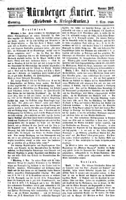 Nürnberger Kurier (Nürnberger Friedens- und Kriegs-Kurier) Sonntag 7. November 1858