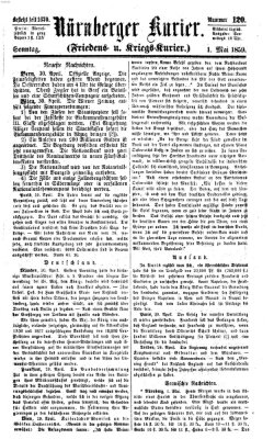 Nürnberger Kurier (Nürnberger Friedens- und Kriegs-Kurier) Sonntag 1. Mai 1859
