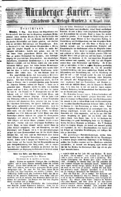 Nürnberger Kurier (Nürnberger Friedens- und Kriegs-Kurier) Dienstag 9. August 1859