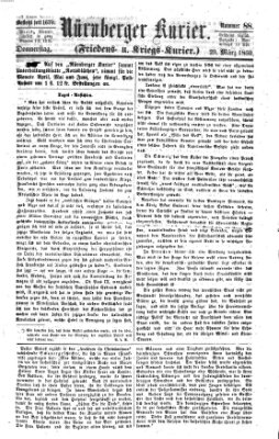 Nürnberger Kurier (Nürnberger Friedens- und Kriegs-Kurier) Donnerstag 29. März 1860