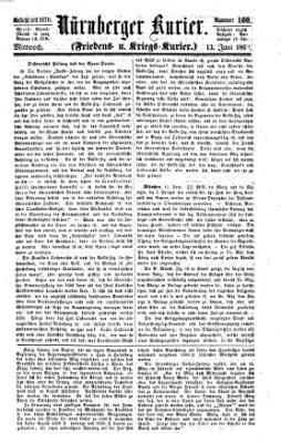 Nürnberger Kurier (Nürnberger Friedens- und Kriegs-Kurier) Mittwoch 13. Juni 1860