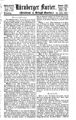 Nürnberger Kurier (Nürnberger Friedens- und Kriegs-Kurier) Sonntag 24. Juni 1860