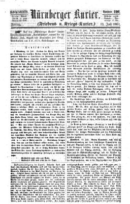 Nürnberger Kurier (Nürnberger Friedens- und Kriegs-Kurier) Freitag 13. Juli 1860