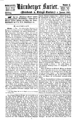 Nürnberger Kurier (Nürnberger Friedens- und Kriegs-Kurier) Freitag 4. Januar 1861