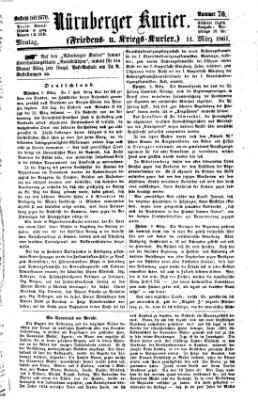 Nürnberger Kurier (Nürnberger Friedens- und Kriegs-Kurier) Montag 11. März 1861