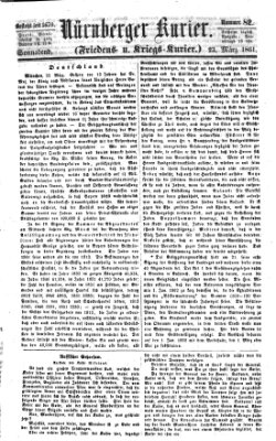 Nürnberger Kurier (Nürnberger Friedens- und Kriegs-Kurier) Samstag 23. März 1861
