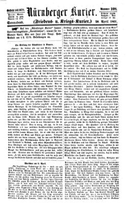 Nürnberger Kurier (Nürnberger Friedens- und Kriegs-Kurier) Samstag 20. April 1861