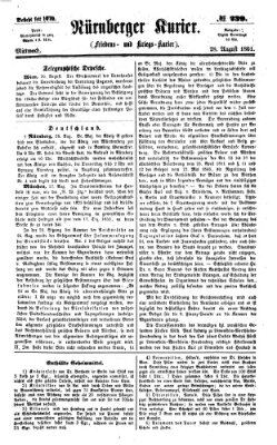 Nürnberger Kurier (Nürnberger Friedens- und Kriegs-Kurier) Mittwoch 28. August 1861