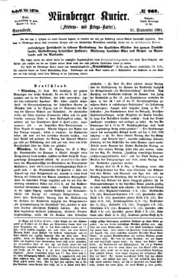 Nürnberger Kurier (Nürnberger Friedens- und Kriegs-Kurier) Samstag 21. September 1861