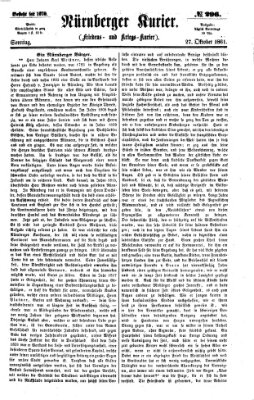 Nürnberger Kurier (Nürnberger Friedens- und Kriegs-Kurier) Sonntag 27. Oktober 1861