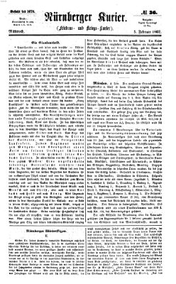 Nürnberger Kurier (Nürnberger Friedens- und Kriegs-Kurier) Mittwoch 5. Februar 1862