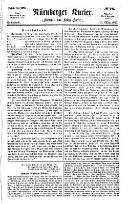 Nürnberger Kurier (Nürnberger Friedens- und Kriegs-Kurier) Samstag 15. März 1862