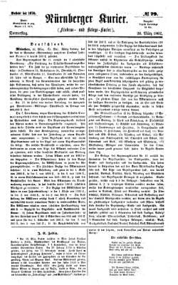 Nürnberger Kurier (Nürnberger Friedens- und Kriegs-Kurier) Donnerstag 20. März 1862