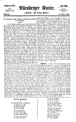 Nürnberger Kurier (Nürnberger Friedens- und Kriegs-Kurier) Montag 28. April 1862