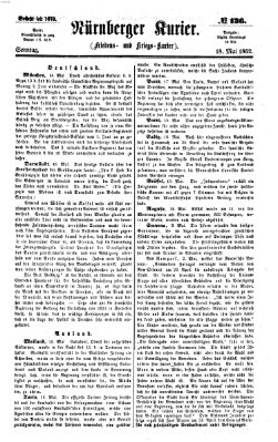 Nürnberger Kurier (Nürnberger Friedens- und Kriegs-Kurier) Sonntag 18. Mai 1862