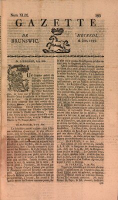 Gazette de Brunswig Mittwoch 18. Juni 1755