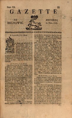 Gazette de Brunswig Mittwoch 10. März 1756