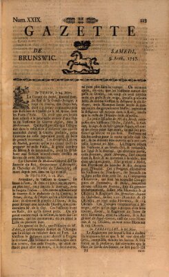 Gazette de Brunswig Samstag 9. April 1757