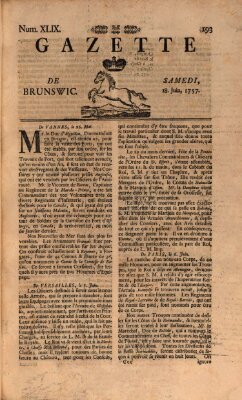 Gazette de Brunswig Samstag 18. Juni 1757