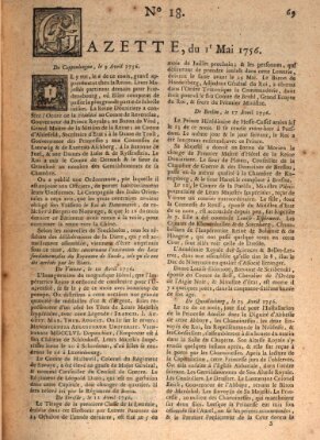 Gazette (Gazette de France) Samstag 1. Mai 1756