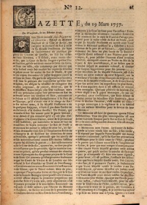 Gazette (Gazette de France) Samstag 19. März 1757